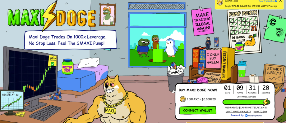 image Ein Cartoon mit einer Katze in einem Raum mit ein paar Pinguinen, die spielerisch über Memecoins wie PEPENODE und SNORT diskutieren.