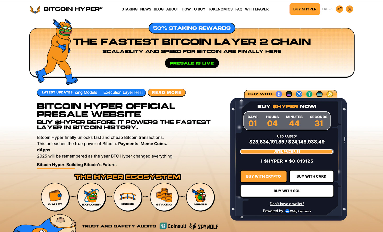 image Ein Screenshot einer Webseite mit dem neuesten Krypto-Markt-Update, perfekt für Krypto-Fans, die gerne neue Coins entdecken möchten.