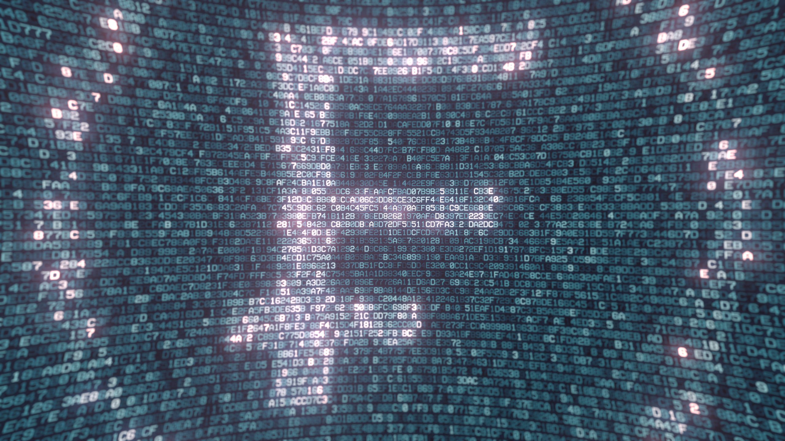 Ein digitales Franken-Symbol leuchtet vor einem Hintergrund aus binären Codes und Zahlen und erinnert an den innovativen Geist von Frankencoin und die sich entwickelnde Landschaft der digitalen Währung und Finanztechnologie.