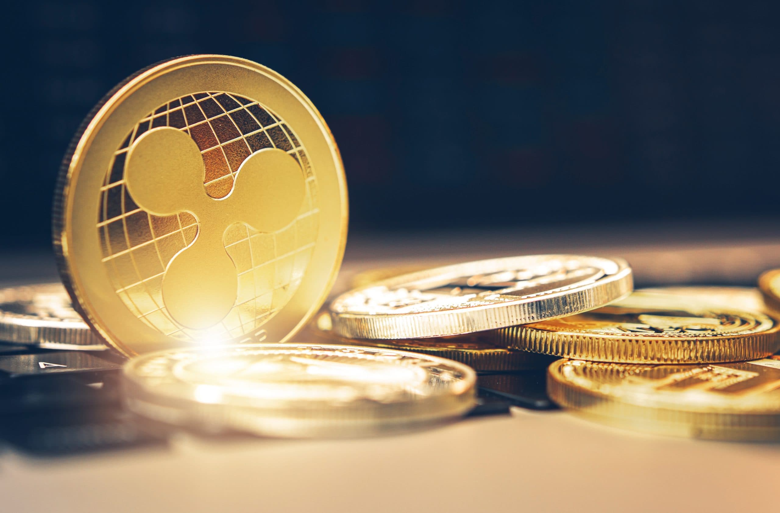 Ripple-Münze, die glänzt