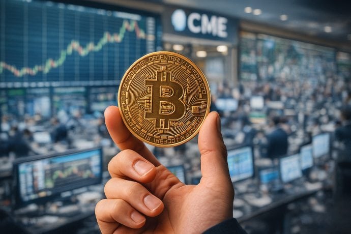 CME bietet Spot-Quoted Futures auf BTC und ETH: Spotpreis-Exposure ohne Wallet-Custody. Reguliert, über Broker/Depotbanken handelbar.