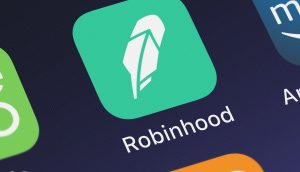 Robinhood App auf Display