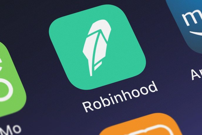 Robinhood App auf Display