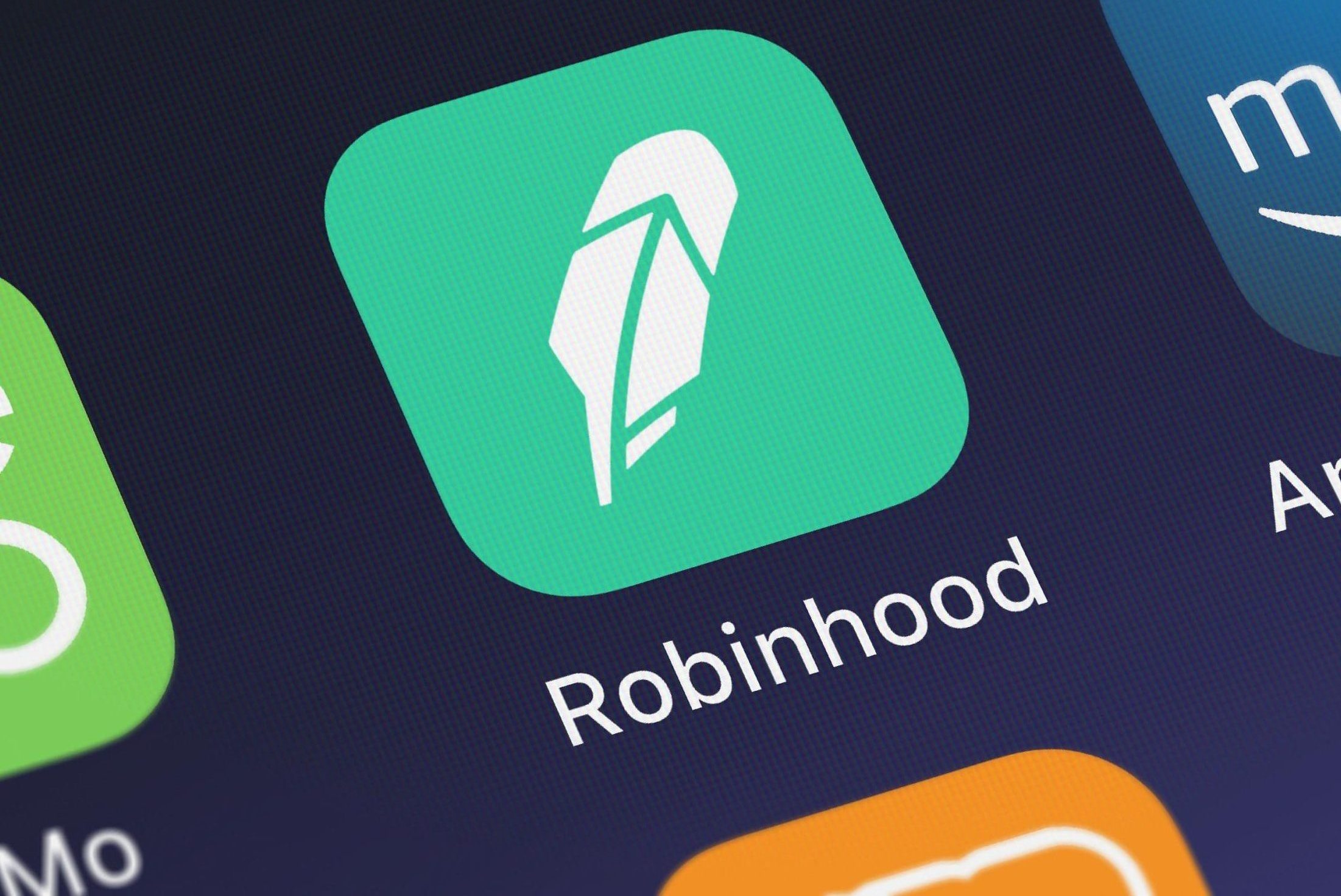 Robinhood App auf Display