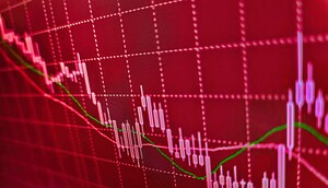 Ein rotgefärbter Kurschart