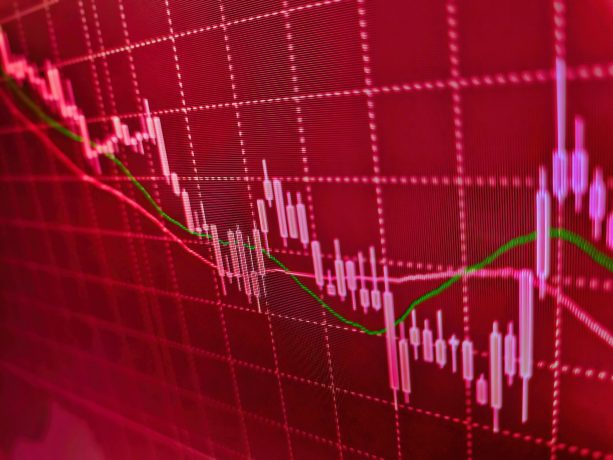 Ein rotgefärbter Kurschart