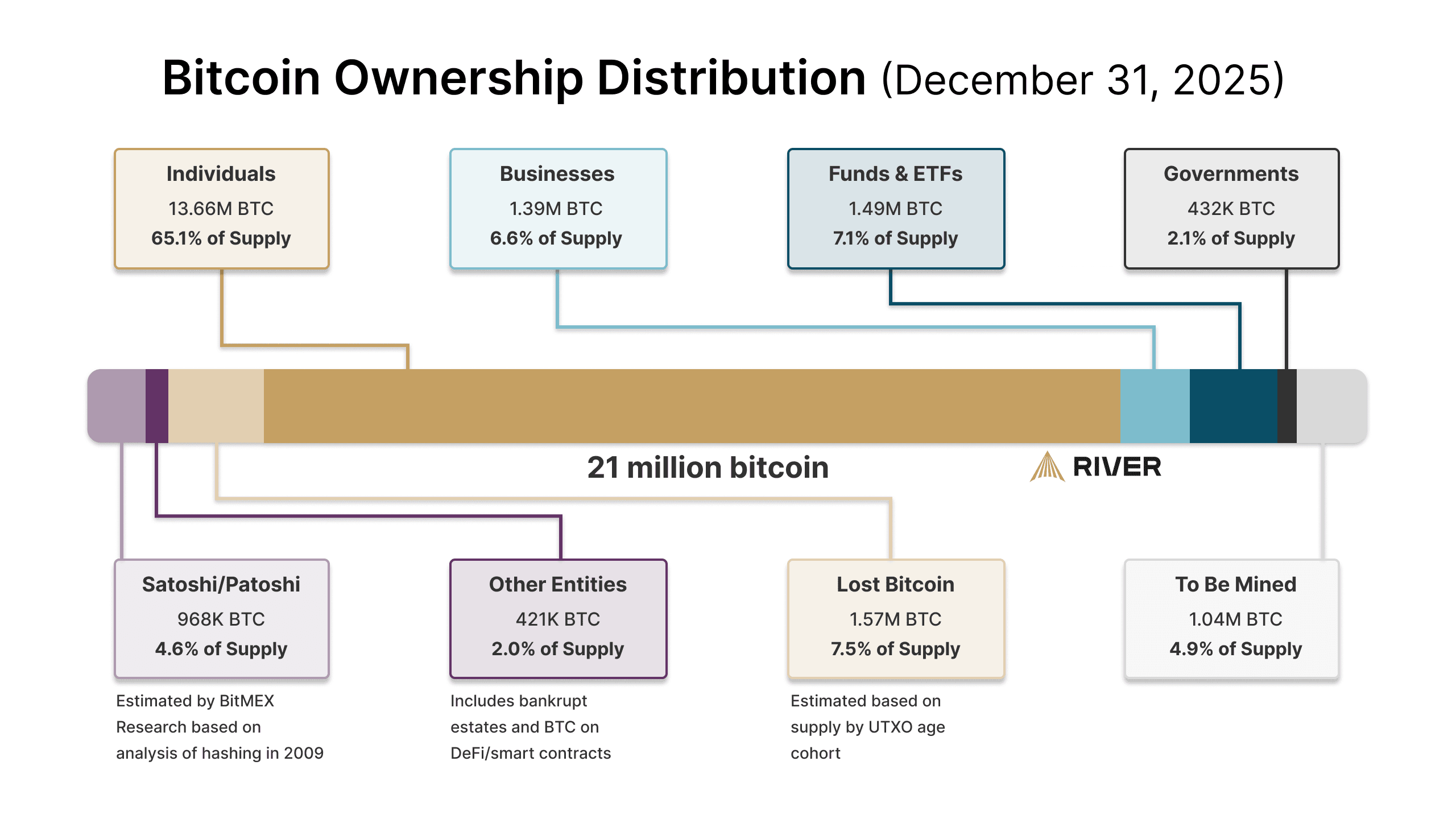 Bitcoin-Verteilung enthüllt: Der Wettlauf um 21 Millionen BTC