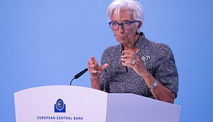 Das Bild zeigt die EZB-Präsidentin Christine Lagarde