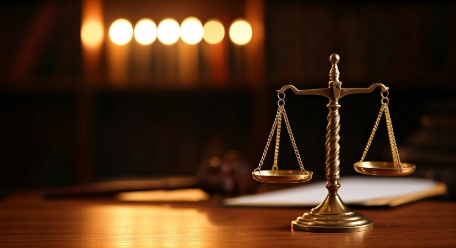 Eine Waage, die Gerechtigkeit symbolisieren soll