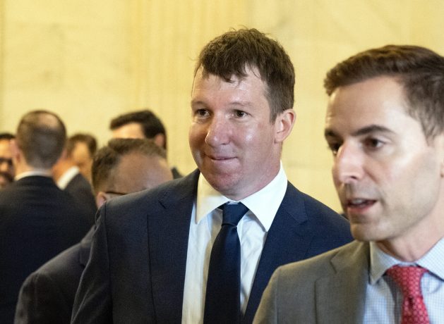 Jack Clark, Mitbegründer von Anthropic, trifft am Mittwoch, dem 13. September 2023, zum überparteilichen Forum des US-Senats zum Thema Künstliche Intelligenz (KI) im Kennedy Caucus Room im Kapitol in Washington, DC, USA, ein