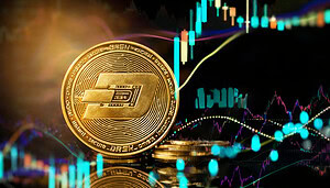 Dash-Münze vor steigendem Chartbild