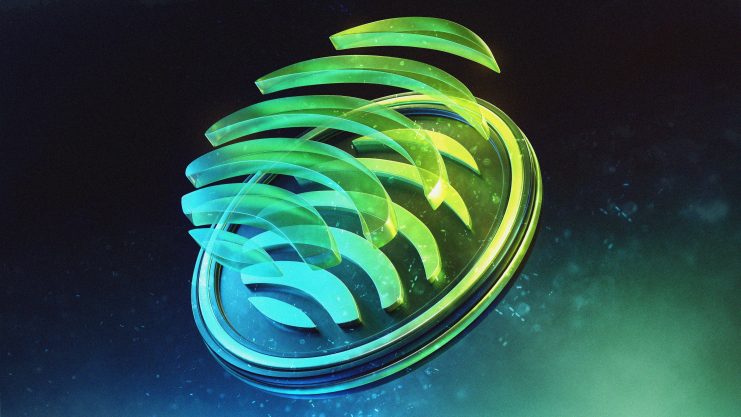 Jupiter Token auf grünem Hintergrund.