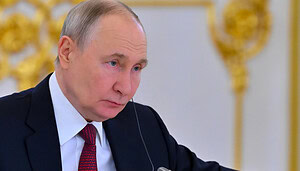 Wladimir Putin bei einer Pressekonferenz in Moskau