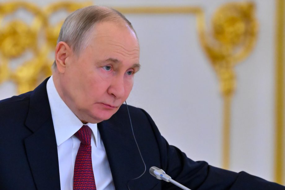 Wladimir Putin bei einer Pressekonferenz in Moskau