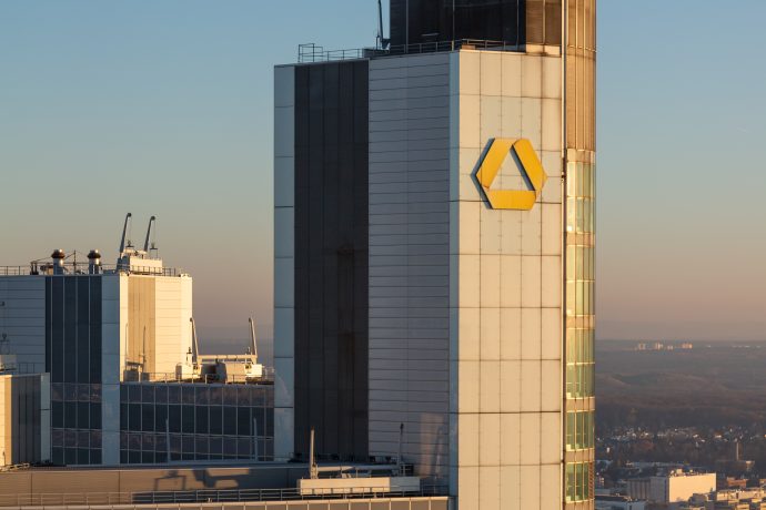 Zu sehen ist der Commerzbank-Tower in Frankfurt