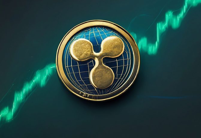 XRP-Prognose: Zahlt sich die Geduld aus? Eine XRP-Münze vor einem Chart als Hintergrund