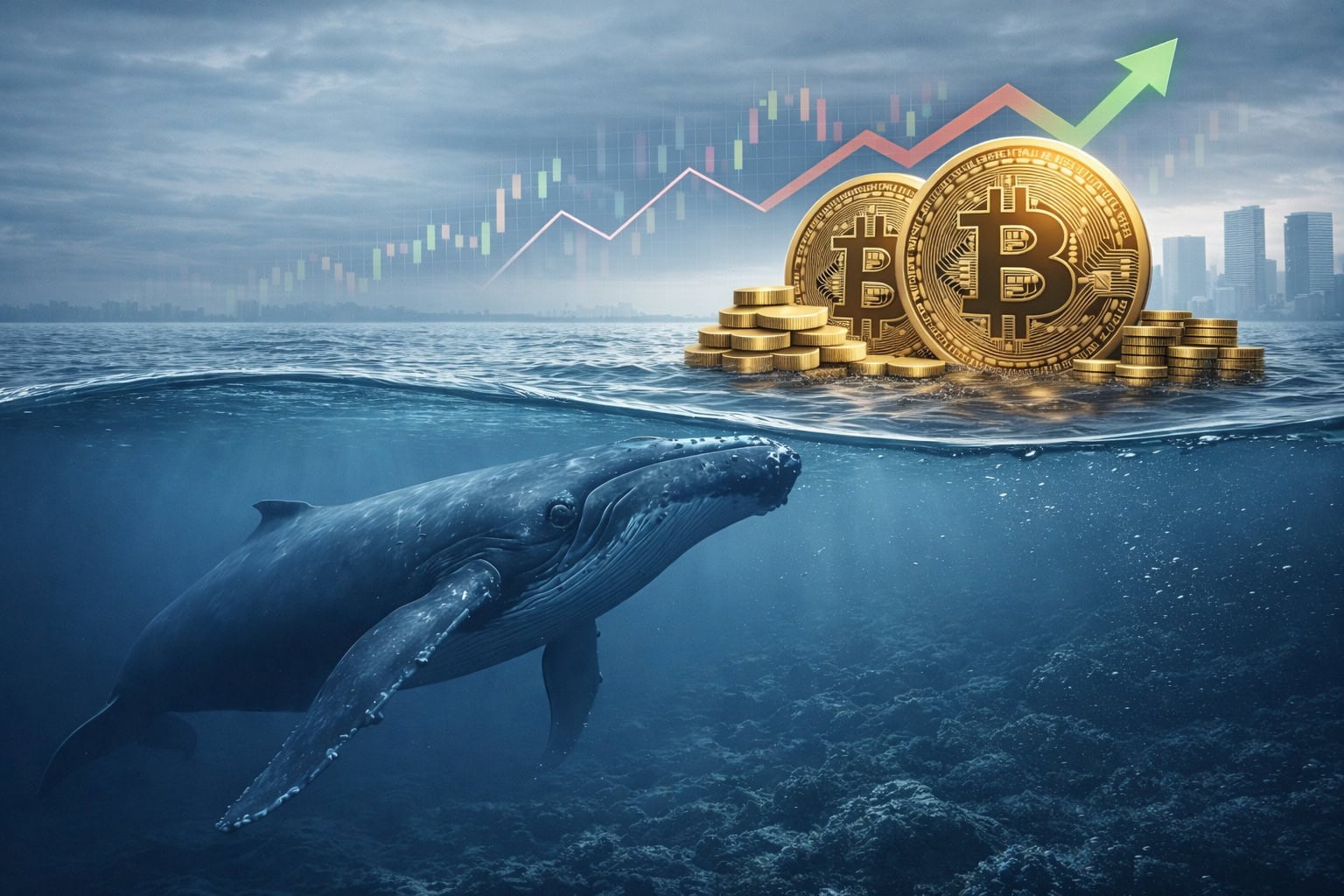 Wale und Bitcoin gehen steil