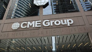 CME Group Logo auf Gebäude