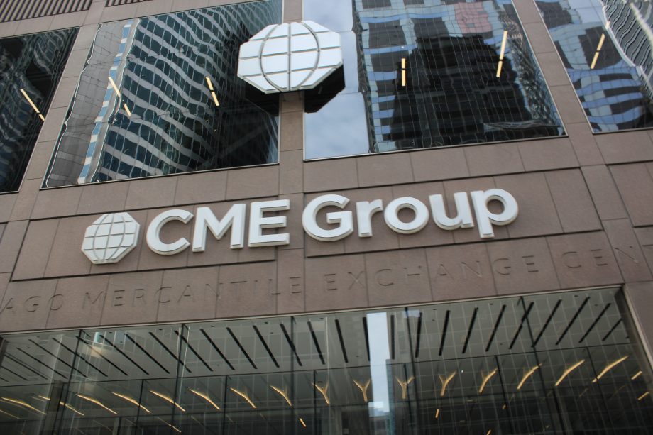 CME Group Logo auf Gebäude