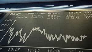 Bild zeigt den Chartgraphen des DAX an der Deutschen Börse.