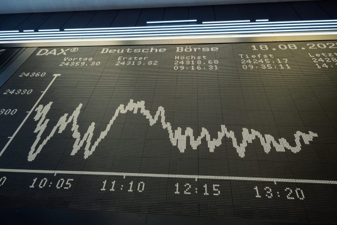 Bild zeigt den Chartgraphen des DAX an der Deutschen Börse.