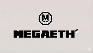 Das MegaETH-Logo und der Textzug auf einem grauen Hintegrund