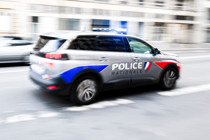 Ein französisches Polizeiauto