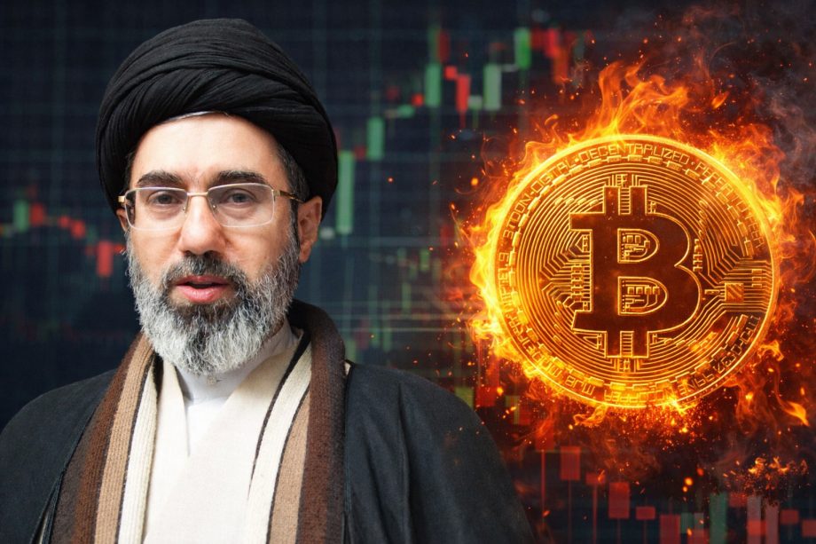 Modschtaba Hosseini Chamenei mit Bitcoin-Logo