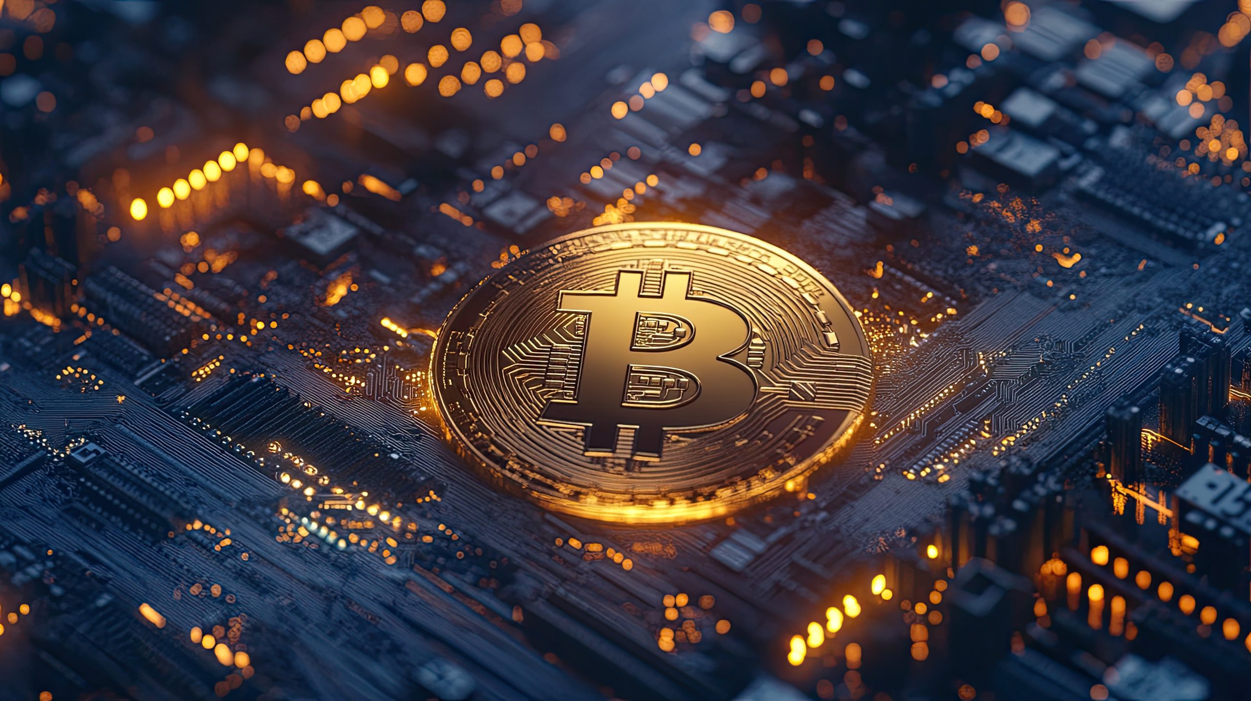 Zu sehen ist eine Bitcoin-Münze