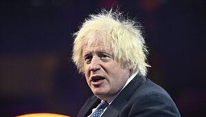 Der britische Ex-Premier Johnson in einer Nahaufnahme