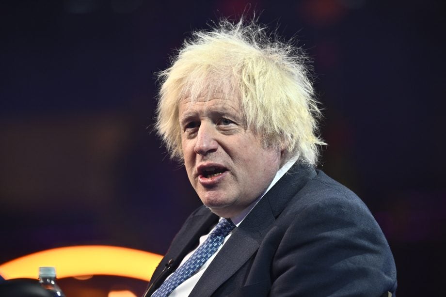 Der britische Ex-Premier Johnson in einer Nahaufnahme