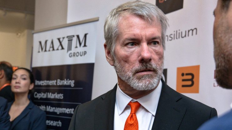 Michael Saylor Michael Saylor mit oranger Krawatte