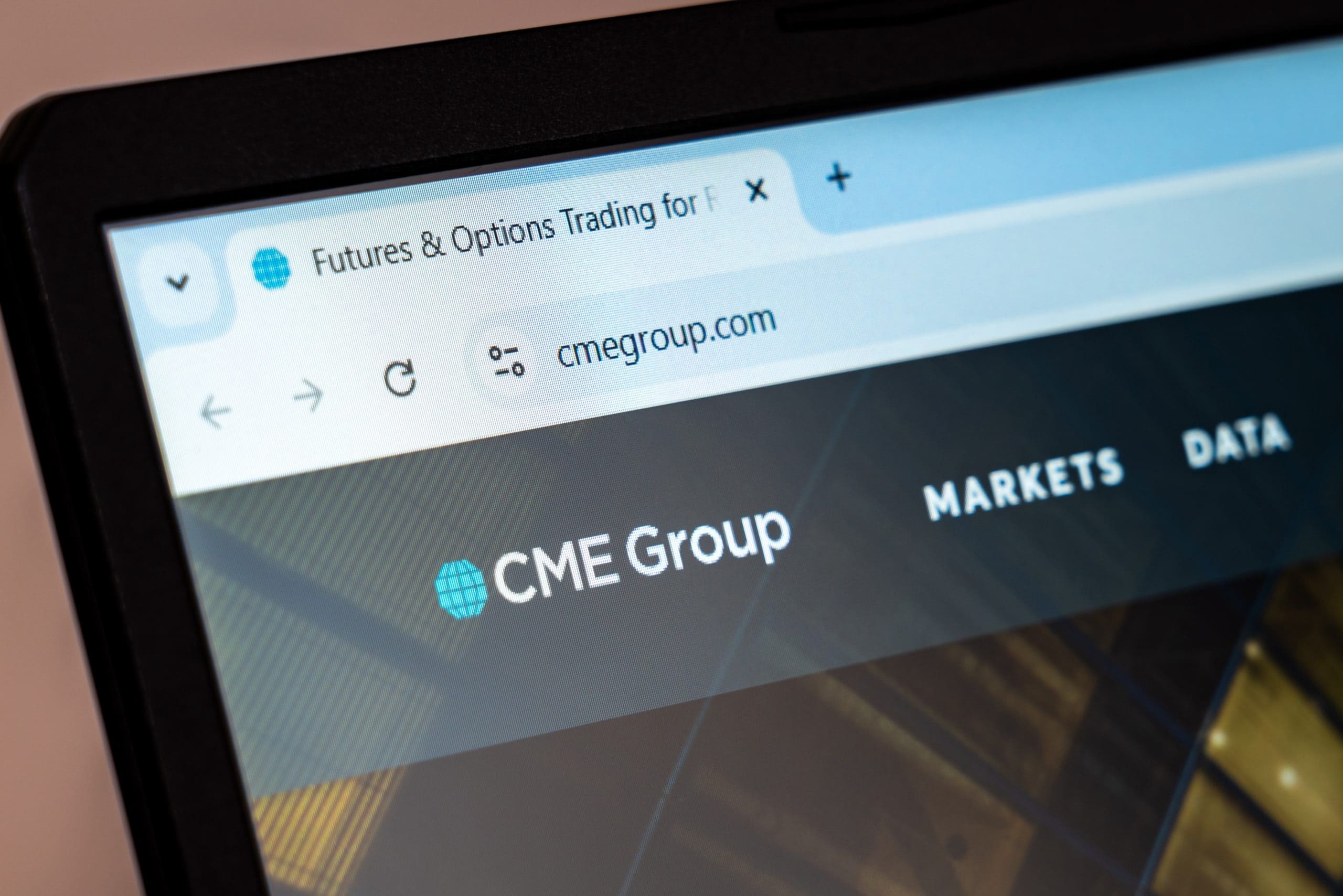 Das Bild zeigt das Logo der CME Group
