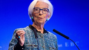 EZB-Chefin Lagarde spricht auf einer Konferenz