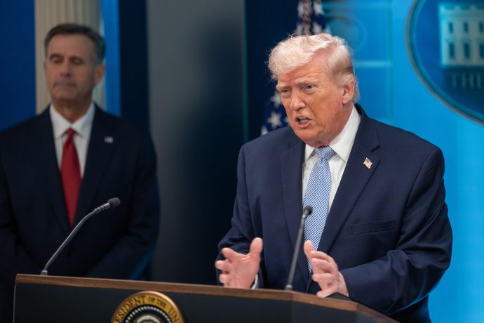 Das Bild zeigt Donald Trump