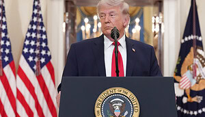 Das Bild zeigt US-Präsident Donald Trump