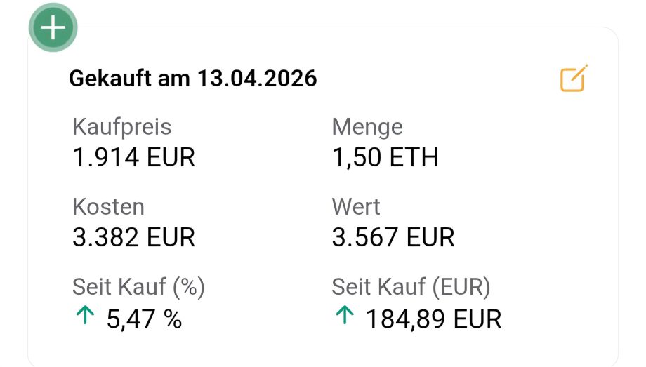 Das Bild zeigt den Kauf von Ethereum.