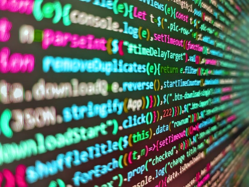 Mehrere Zeilen Computercode.