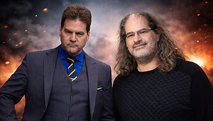 Das Bild zeigt links Craig Wright neben David Schwartz rechts daneben