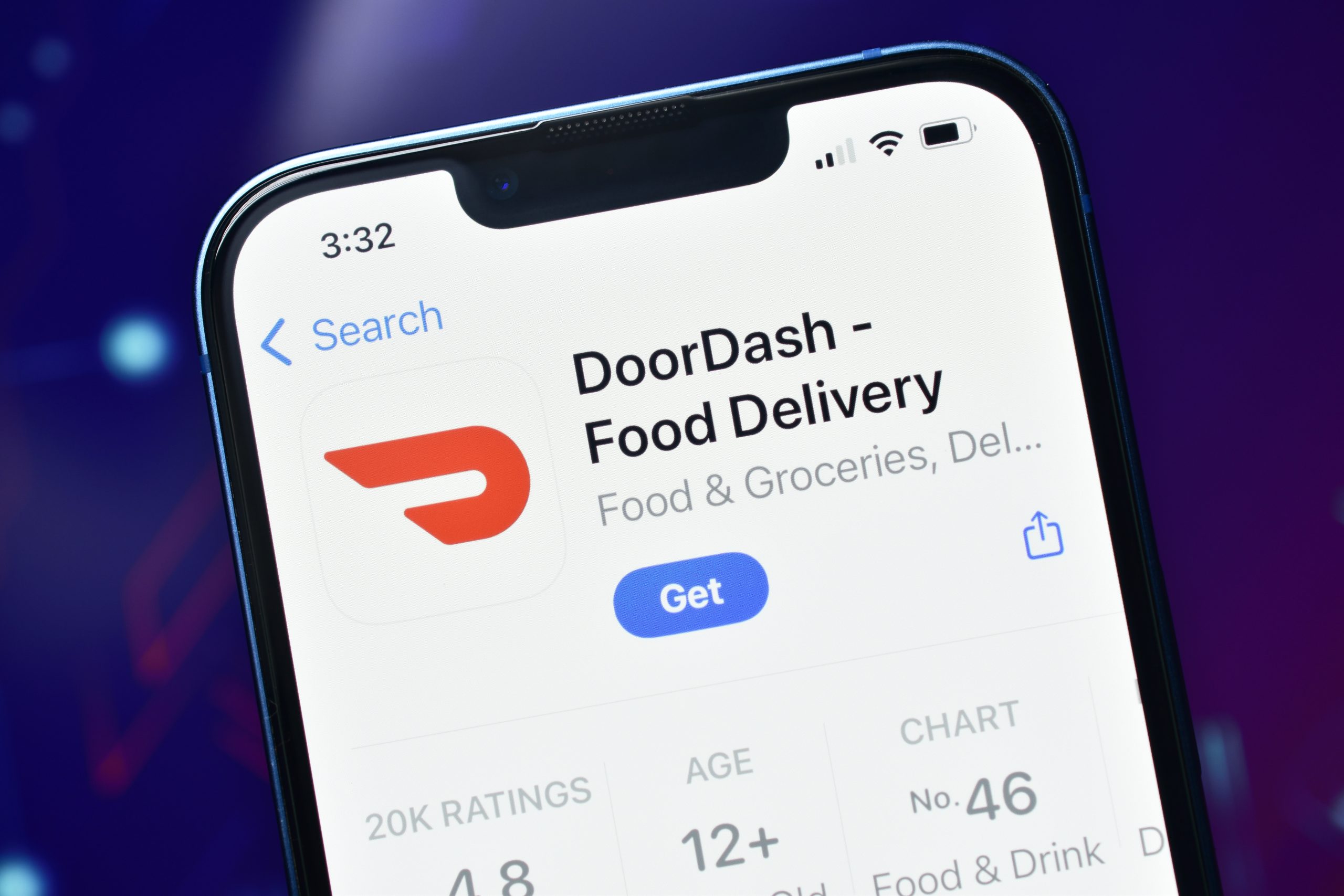 DoorDash-App auf Smartphone