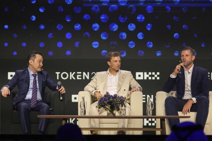 Justin Sun und Eric Trump diskutieren auf der Token2049 in Dubai