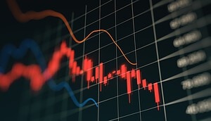 Rote Kerzen in einem Kurschart