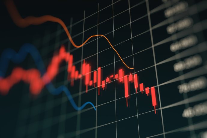 Rote Kerzen in einem Kurschart