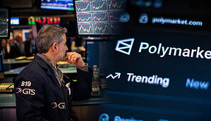 Ein Trader an der New York Stock Exchange guckt auf sein Display