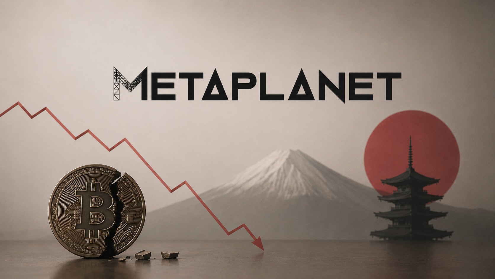 Metaplanet mit Bitcoin Münze
