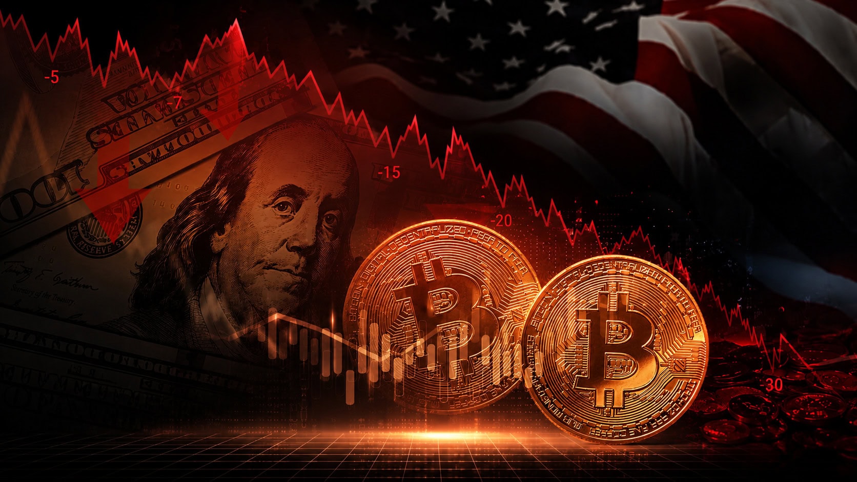 Zwei Bitcoin-Münzen