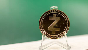 Das Bild zeigt eine Zcash-Münze