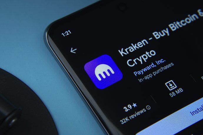 Das Logo von Kraken im Appstore.