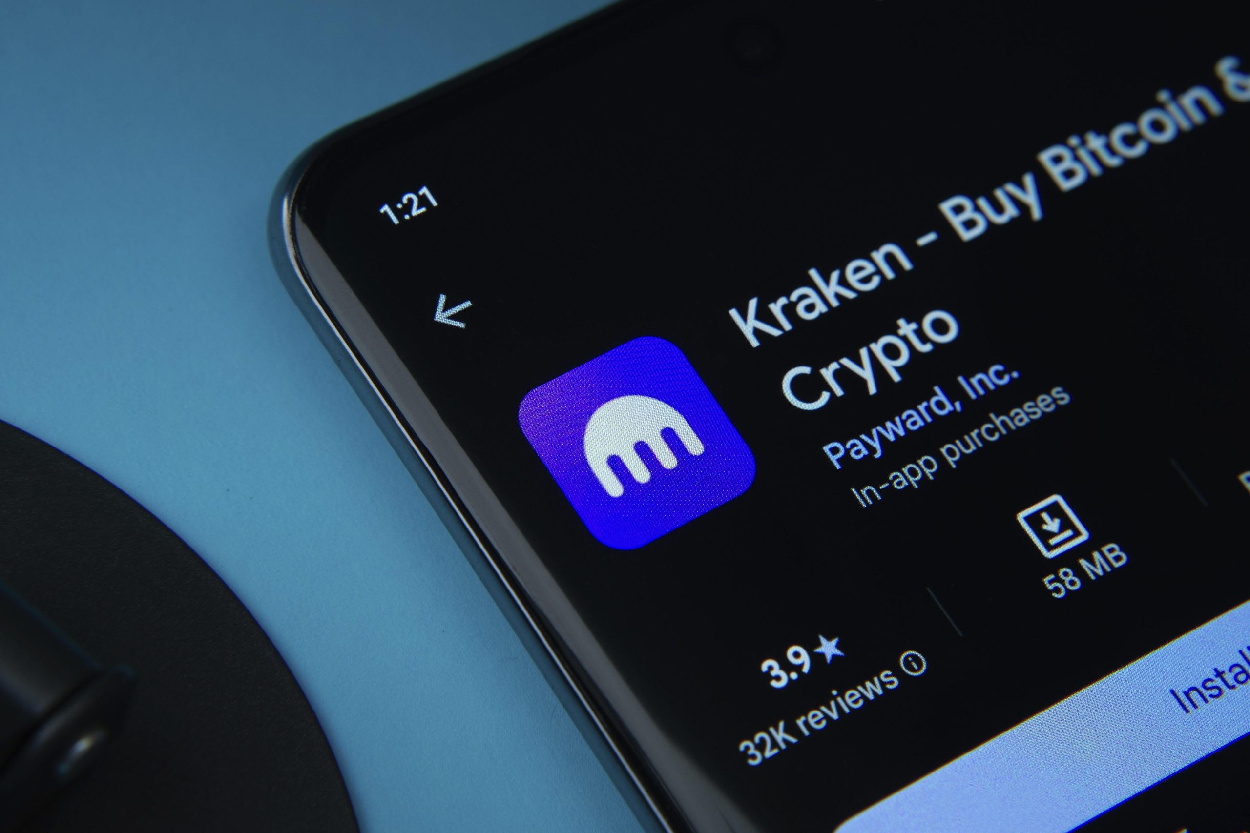 Das Logo von Kraken im Appstore.