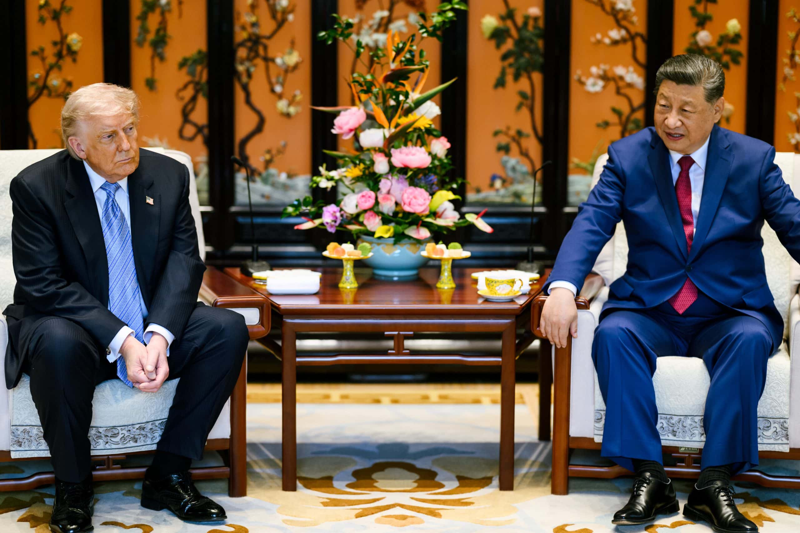 Das Bild zeigt Donald Trump und Xi Jinping